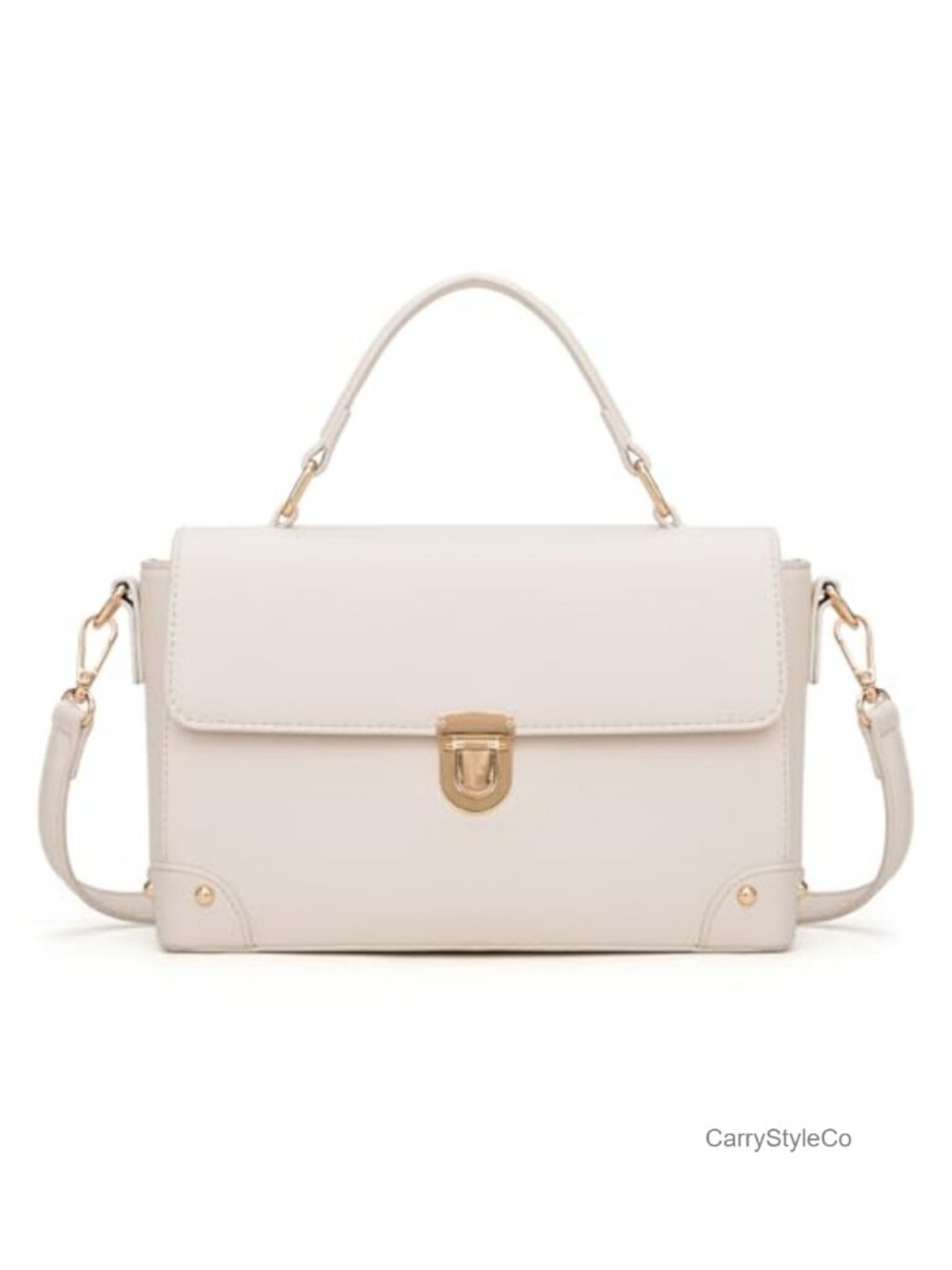 Vegan Leather Top Handle Satchel Crossbody Purse Adjustable Strap